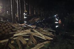 Brand Holzstoß Rammerstorf