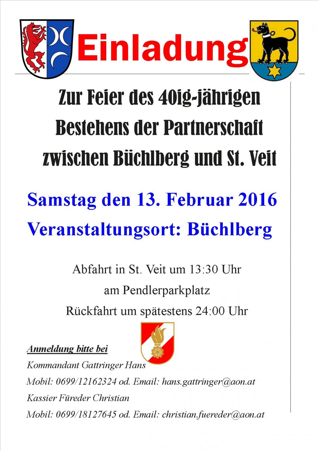 40ig-jährige Partnerschaft Büchlberg und St. Veit