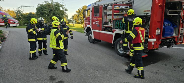 Monatsübung September – Brand landwirtschaftliches Objekt